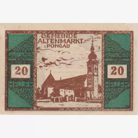 Altenmark im Pongau 20 heller 1920