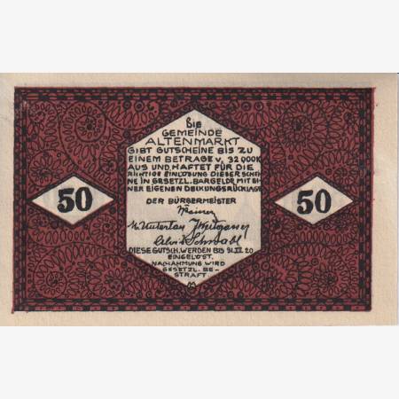Altenmark im Pongau 50 heller 1920