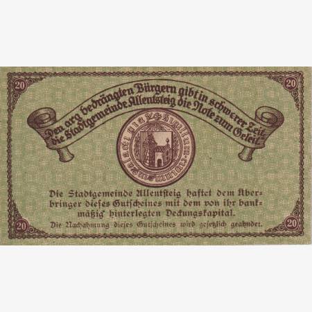 Allentsteig 20 heller 1920