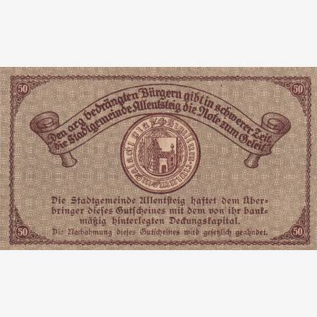 Allentsteig 50 heller 1920