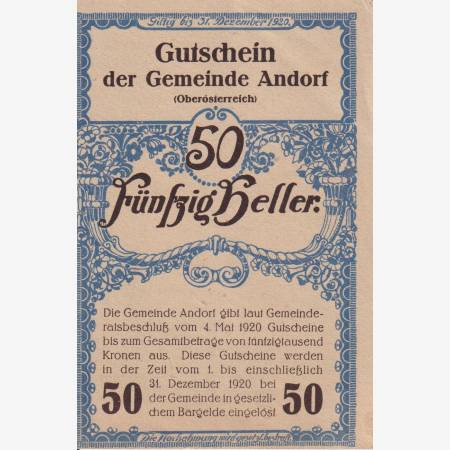 Andorf 50 heller 1920