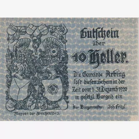 Arbing 10 heller 1920
