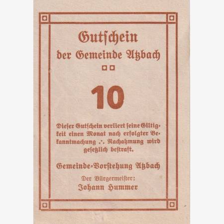 Atzbach 10 heller 1920