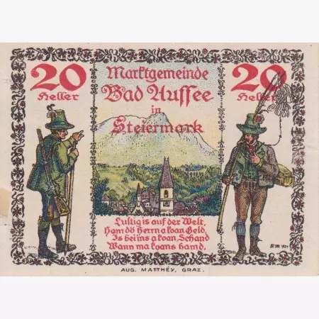 Bad Aussee 20 heller 1920
