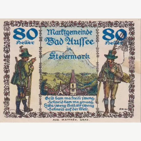 Bad Aussee 80 heller 1920