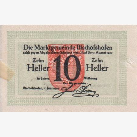 Bischofshofen 10 heller 1920
