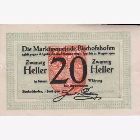 Bischofshofen 20 heller 1920