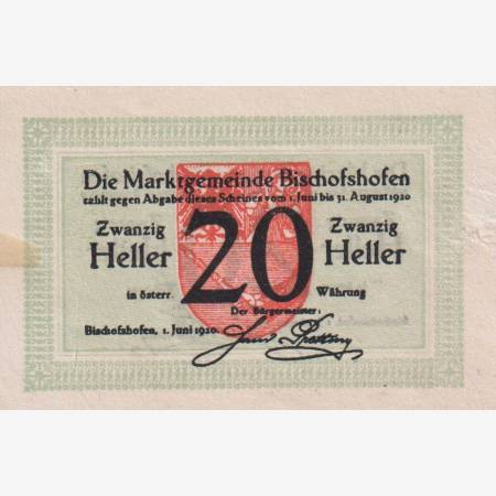 Bischofshofen 20 heller 1920