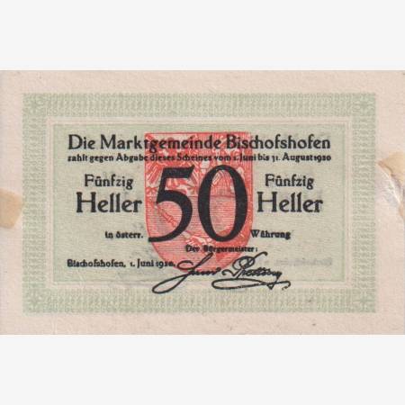 Bischofshofen 50 heller 1920