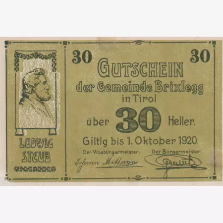 Brixlegg in Tirol 30 heller 1920