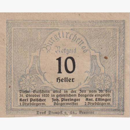 Burgkirchen 10 heller 1920