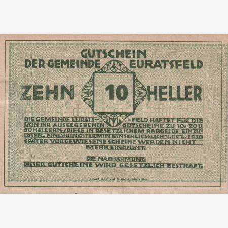 Euratsfeld 10 heller 1920