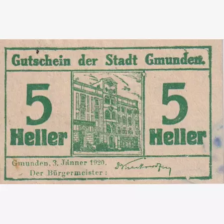 Gmunden 5 heller 1920
