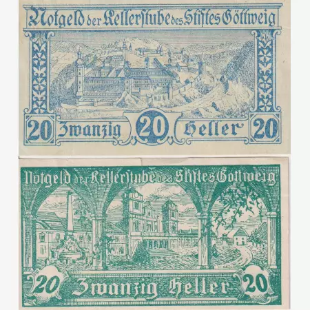 Göttweig 20,20 heller 1920 változatok
