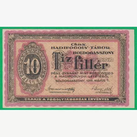 Boldogasszony 10 fillér 1916. MS 31-0774 hadifogolytábor