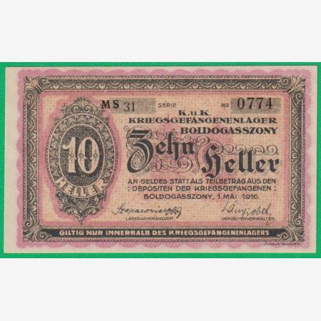 Boldogasszony 10 fillér 1916. MS 31-0774 hadifogolytábor Boldogasszony 10 fillér 1916. MS 31-0774 hadifogolytábor
