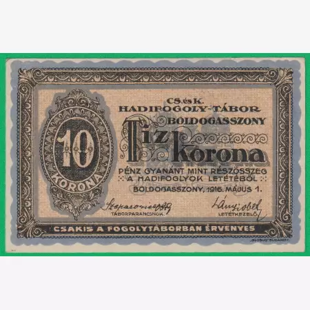 Boldogasszony 10 korona 1916. MS 15-0461 hadifogolytábor