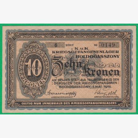 Boldogasszony 10 korona 1916. 6-0149 hadifogolytábor