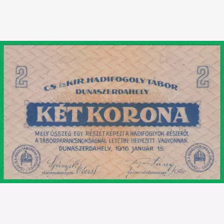 Dunaszerdahely 2 korona 1916. 11-0223 hadifogolytábor