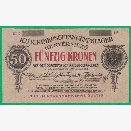 Kenyérmező 20 korona 1916. hadifogolytábor sorszám nélkül Kenyérmező 20 korona 1916. hadifogolytábor sorszám nélkül