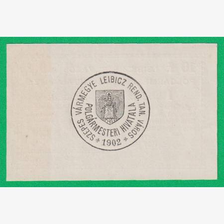 Leibicz város polgármesterének utalványa 10 fillér 1917.