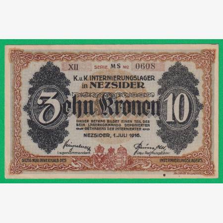 Nezsider 10 korona 1916. XII. MS.-0608 hadifogolytábor