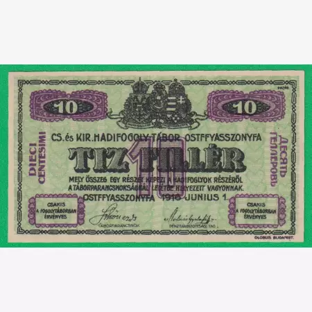 Ostffyasszonyfa 10 fillér 1916. MS 42.-0568 hadifogolytábor