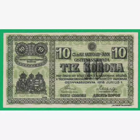Ostffyasszonyfa 10 korona 1916. MS 7.-0796 hadifogolytábor