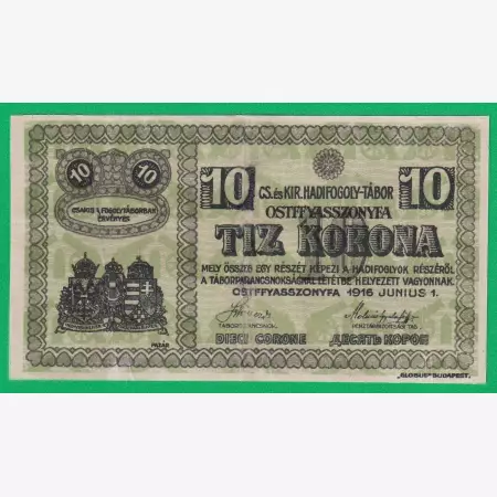 Ostffyasszonyfa 10 korona 1916. 3.-0075 hadifogolytábor