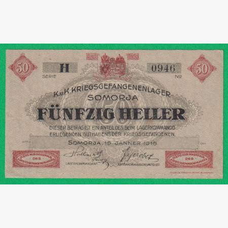 Somorja 50 fillér 1916. H.-0946 hadifogolytábor Somorja 50 fillér 1916. H.-0946 hadifogolytábor
