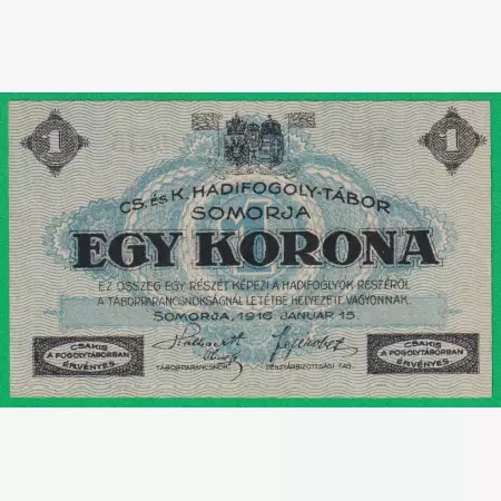 Somorja 1 korona 1916. II2.-0375 hadifogolytábor