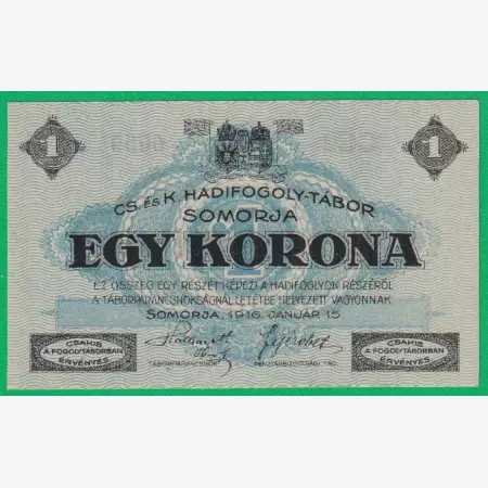Somorja 1 korona 1916. CC2.-0259 hadifogolytábor