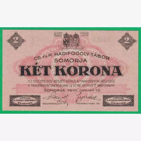 Somorja 2 korona 1916. HH3.-0140 hadifogolytábor