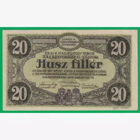 Zalaegerszeg 20 fillér 1916. 30.-0836 hadifogolytábor