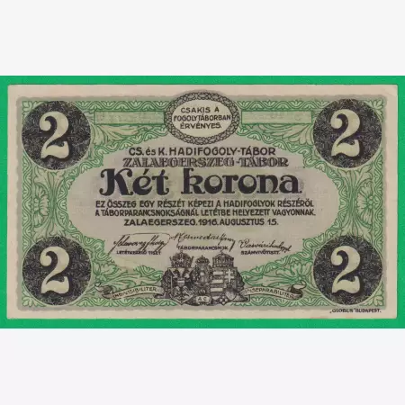 Zalaegerszeg 2 korona 1916. S 16.-0257 Gy hadifogolytábor