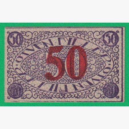 Pécs város Pénztárjegye 50 Fillér 1919. Pécs város Pénztárjegye 50 Fillér 1919.