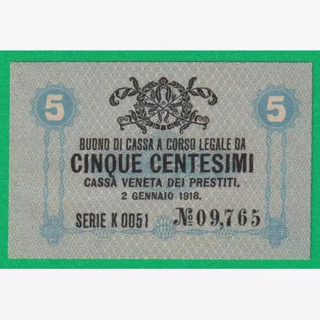 Olaszország 5 centesimi 1918.