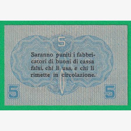Olaszország 5 centesimi 1918. Olaszország 5 centesimi 1918.
