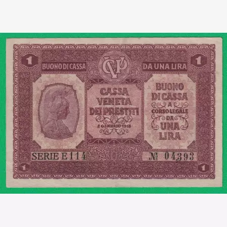 Olaszország 1 Lira 1918.