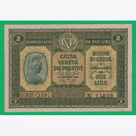 Olaszország 2 Lira 1918.