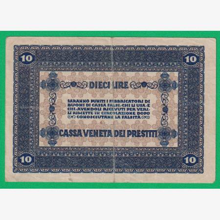 Olaszország 10 Lira 1918.