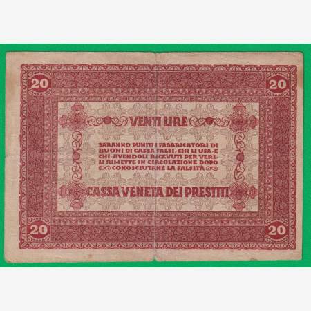 Olaszország 20 Lira 1918. Olaszország 20 Lira 1918.