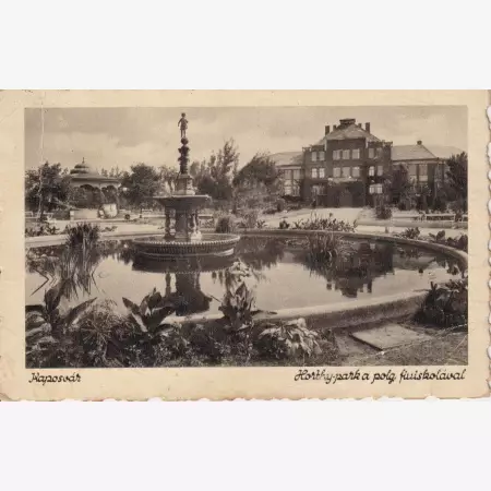 Kaposvár Horthy-park a polg.fiúiskolával 2512sz.