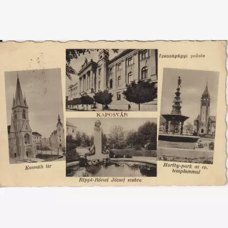 Kaposvár mozaik k.lap 1941.