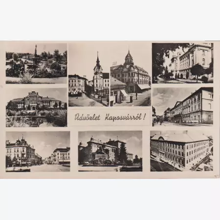Kaposvár mozaik k.lap 1950.