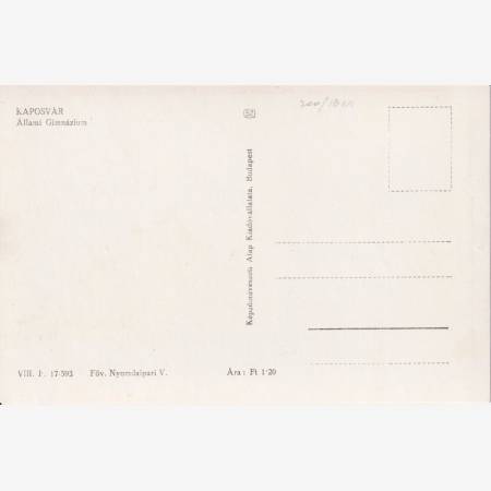 Kaposvár Állami Gimnázium 1959. Kaposvár Állami Gimnázium 1959.
