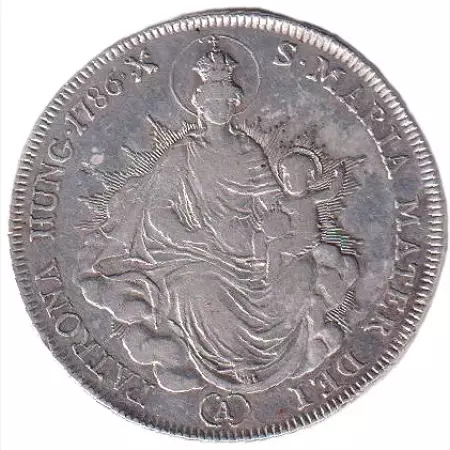 II.József ezüst 1/2 tallér 1786.A   (L)