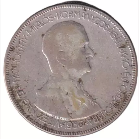 Horthy 5 Pengő 1930.   (L)