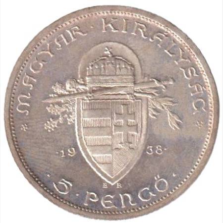 Szent István 5 Pengő 1938.   (L)
