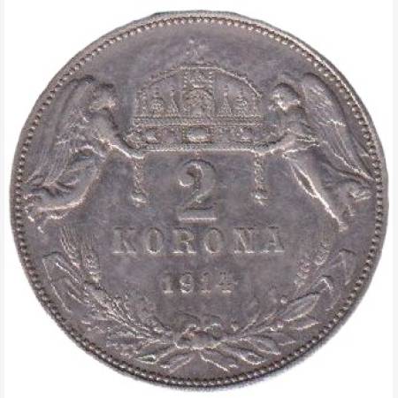 2 Korona 1914.KB. Ferenc J. (L) 2 Korona 1914.KB. Ferenc J. (L)